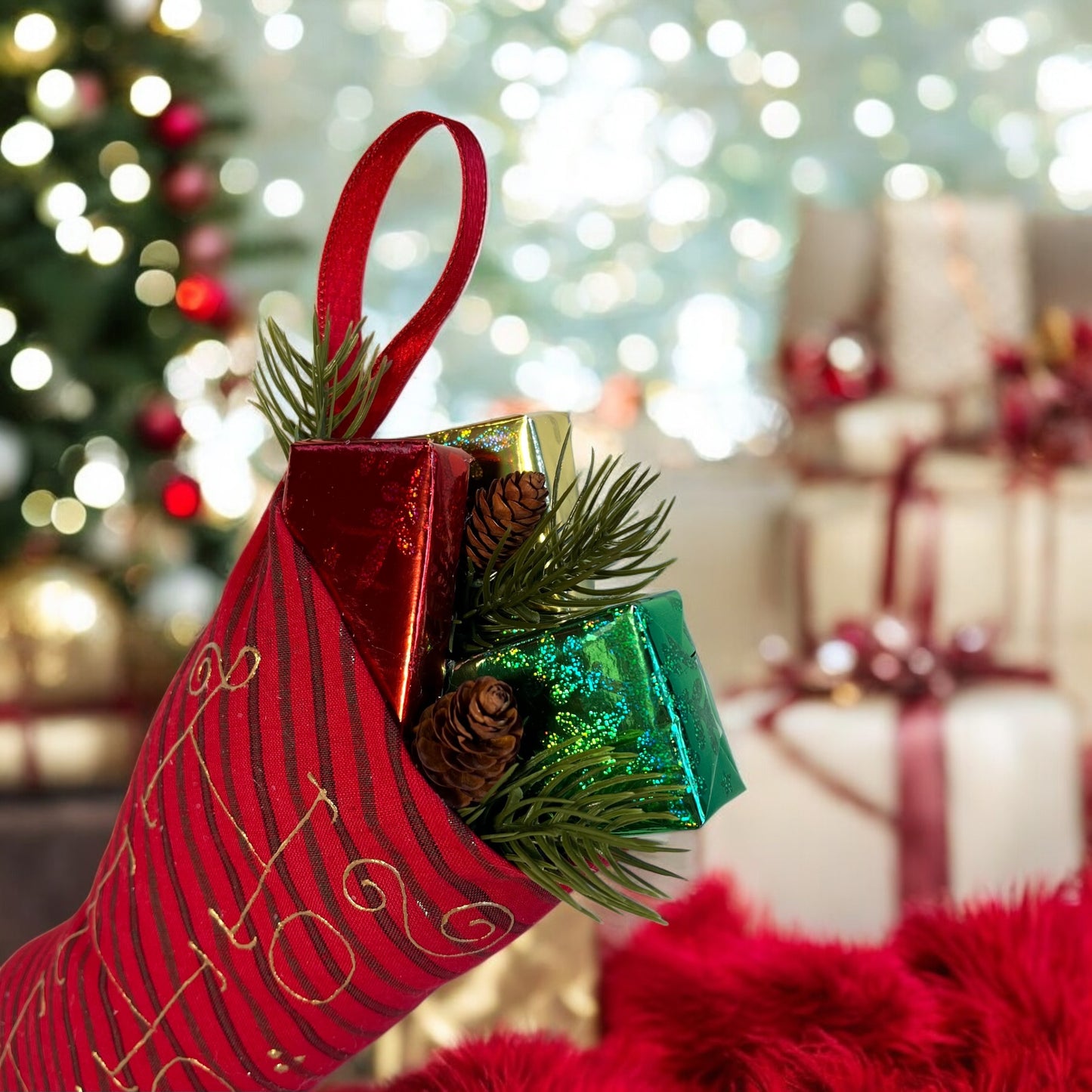 Venetian Stocking /red