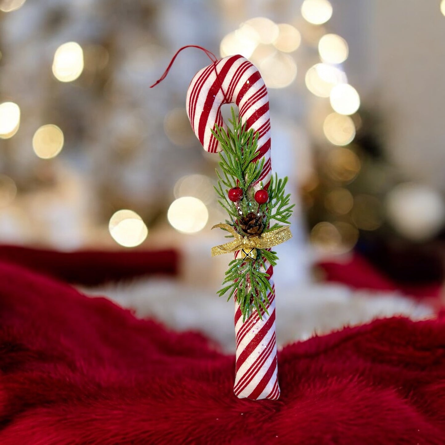 Santa’s Small Cane /red-white